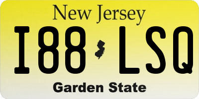 NJ license plate I88LSQ