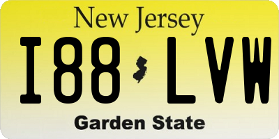 NJ license plate I88LVW
