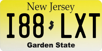 NJ license plate I88LXT