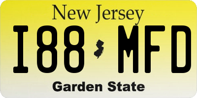 NJ license plate I88MFD