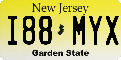 NJ license plate I88MYX