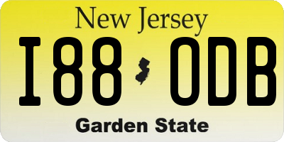 NJ license plate I88ODB