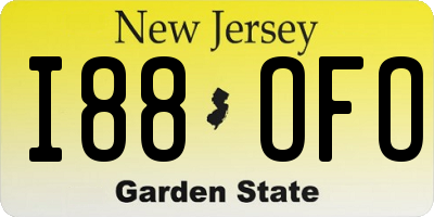 NJ license plate I88OFO