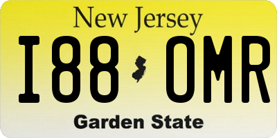 NJ license plate I88OMR