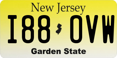 NJ license plate I88OVW