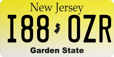 NJ license plate I88OZR
