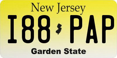 NJ license plate I88PAP