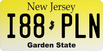 NJ license plate I88PLN