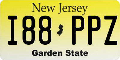 NJ license plate I88PPZ