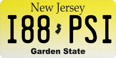 NJ license plate I88PSI