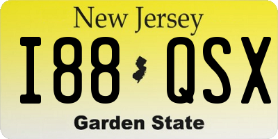 NJ license plate I88QSX