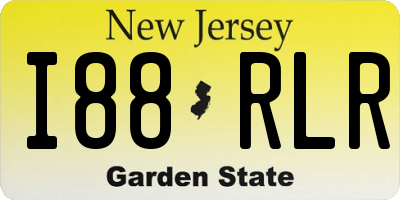 NJ license plate I88RLR