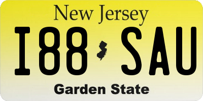 NJ license plate I88SAU