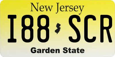 NJ license plate I88SCR