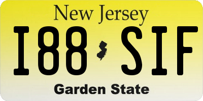 NJ license plate I88SIF