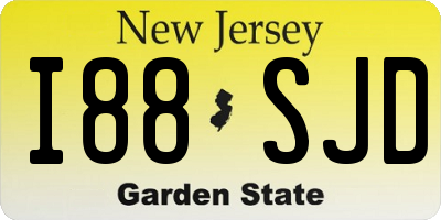 NJ license plate I88SJD