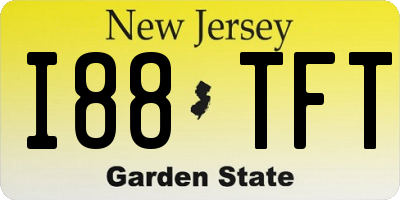 NJ license plate I88TFT