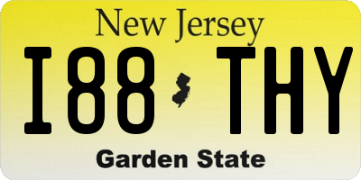 NJ license plate I88THY