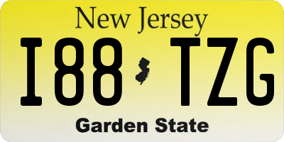 NJ license plate I88TZG