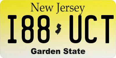 NJ license plate I88UCT
