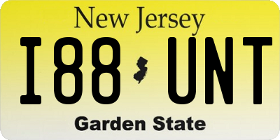 NJ license plate I88UNT