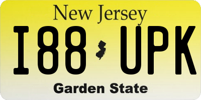 NJ license plate I88UPK