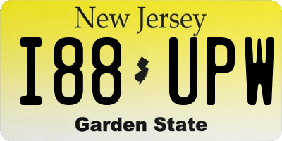 NJ license plate I88UPW