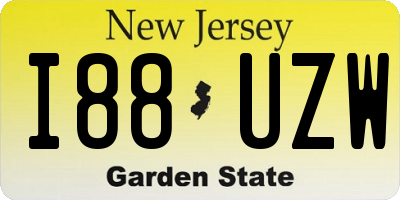 NJ license plate I88UZW