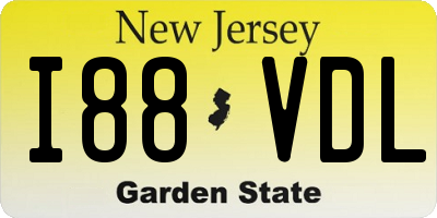 NJ license plate I88VDL