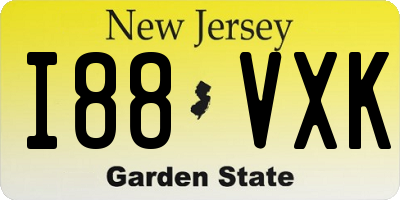 NJ license plate I88VXK