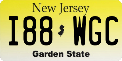 NJ license plate I88WGC