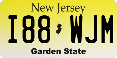 NJ license plate I88WJM