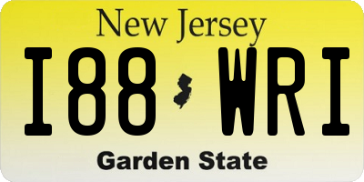 NJ license plate I88WRI