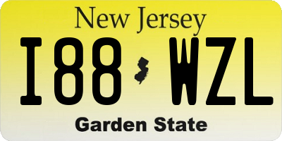 NJ license plate I88WZL