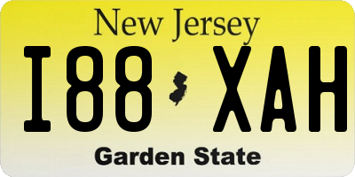 NJ license plate I88XAH