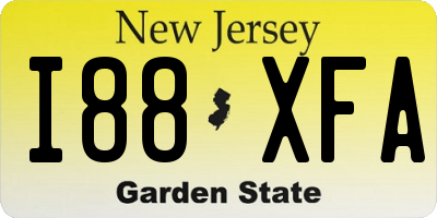NJ license plate I88XFA