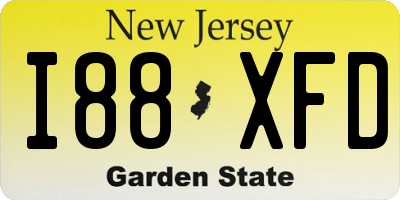 NJ license plate I88XFD