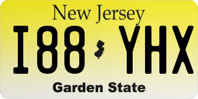 NJ license plate I88YHX