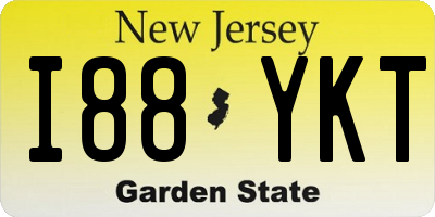 NJ license plate I88YKT