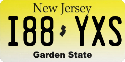 NJ license plate I88YXS