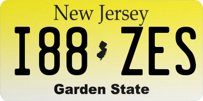 NJ license plate I88ZES