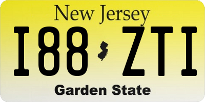 NJ license plate I88ZTI