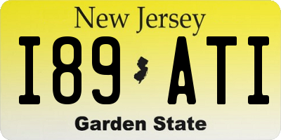 NJ license plate I89ATI