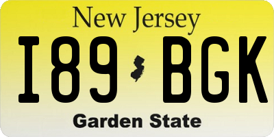 NJ license plate I89BGK
