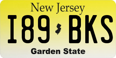 NJ license plate I89BKS