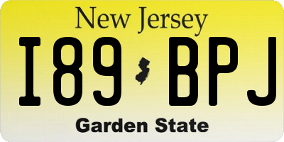 NJ license plate I89BPJ