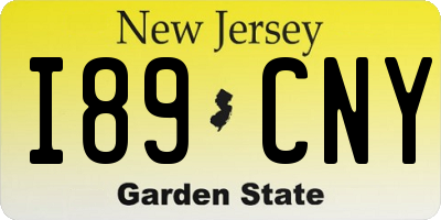 NJ license plate I89CNY