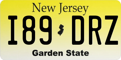 NJ license plate I89DRZ
