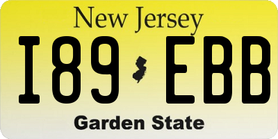 NJ license plate I89EBB