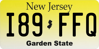 NJ license plate I89FFQ